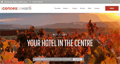 Desktop Screenshot of hotelcondesdeharo.com
