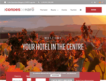 Tablet Screenshot of hotelcondesdeharo.com